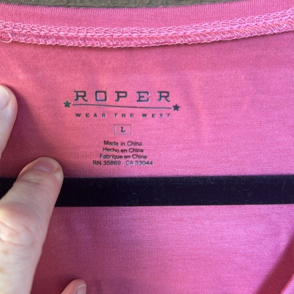 Roper red western print dress size L - Picture 2 of 4